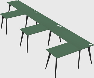 Modern l-shaped office desk