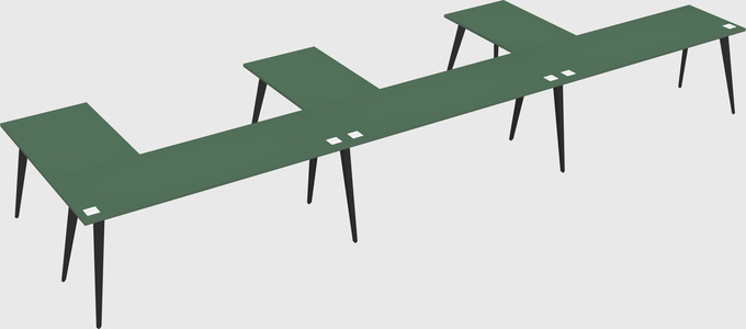 Modern l-shaped office desk