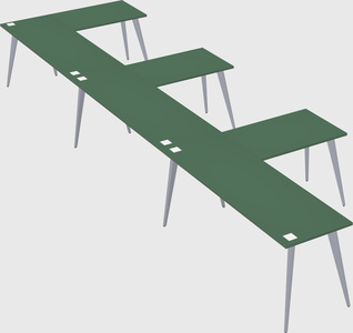 Modern l-shaped office desk
