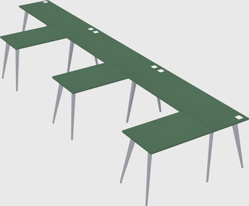 Modern l-shaped office desk