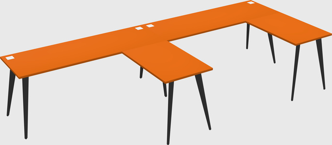 Modern l-shaped office desk
