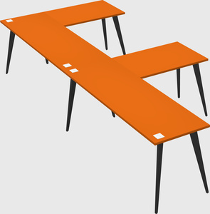 Modern l-shaped office desk