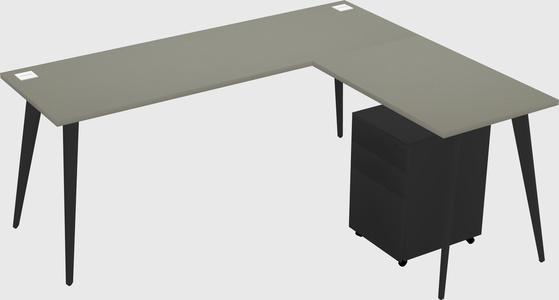 Modern L-shaped Office Desk
