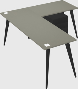 Modern l-shaped office desk