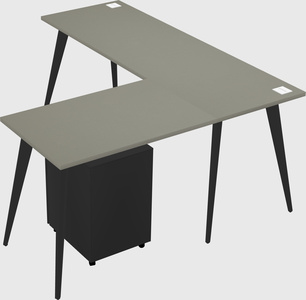 Modern l-shaped office desk