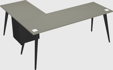 Modern l-shaped office desk