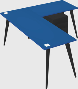 Modern l-shaped office desk