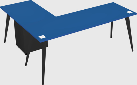 Modern l-shaped office desk