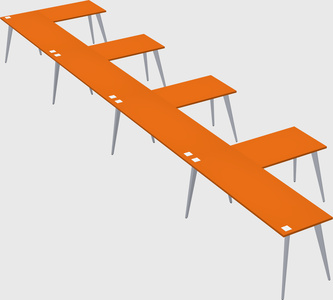 Modern l-shaped office desk