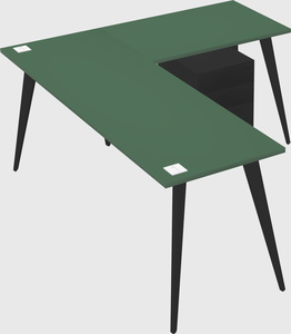 Modern l-shaped office desk