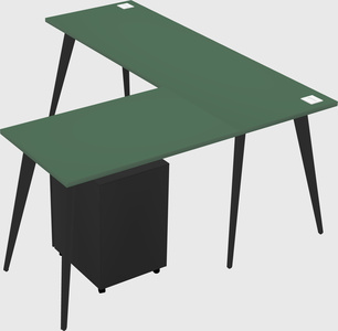 Modern l-shaped office desk