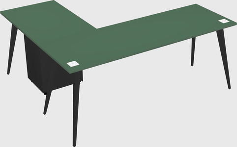 Modern l-shaped office desk