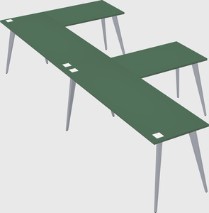 Modern l-shaped office desk