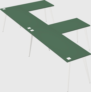 Modern l-shaped office desk
