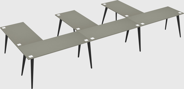 Modern l-shaped office desk