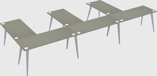 Modern l-shaped office desk