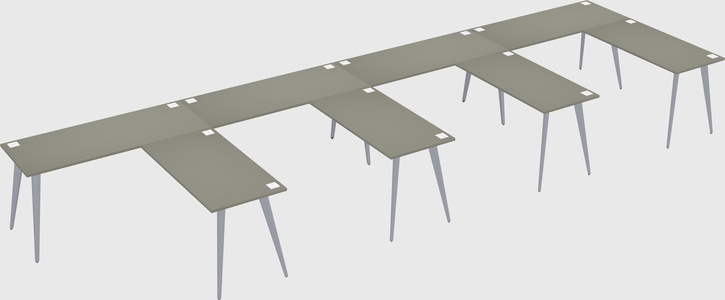 Modern l-shaped office desk