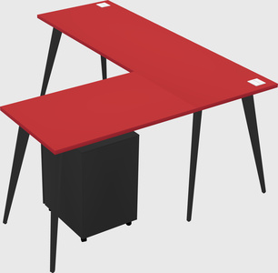 Modern l-shaped office desk
