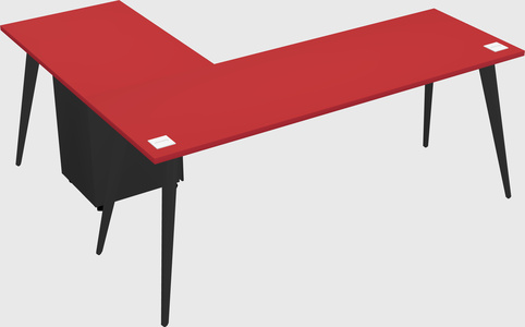 Modern l-shaped office desk