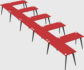 Modern l-shaped office desk