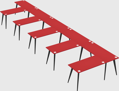 Modern l-shaped office desk