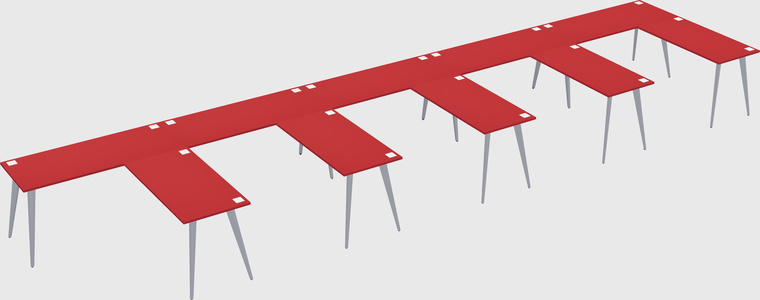 Modern l-shaped office desk
