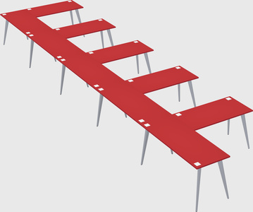 Modern l-shaped office desk