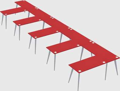 Modern l-shaped office desk