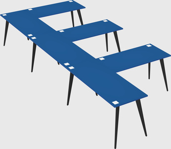 Modern l-shaped office desk