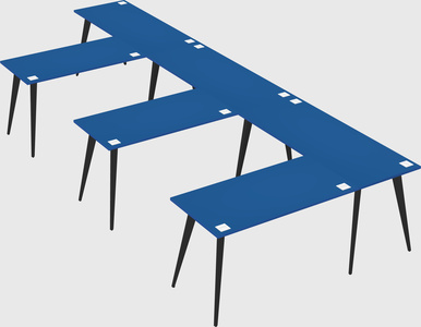 Modern l-shaped office desk
