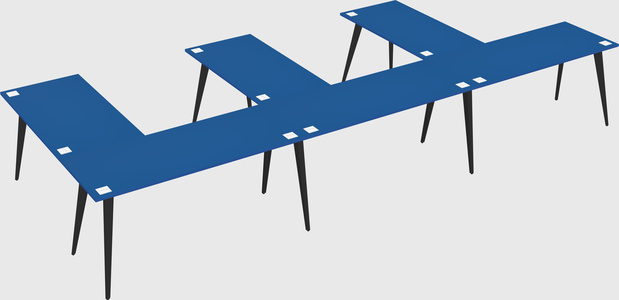 Modern l-shaped office desk