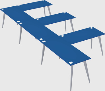 Modern l-shaped office desk