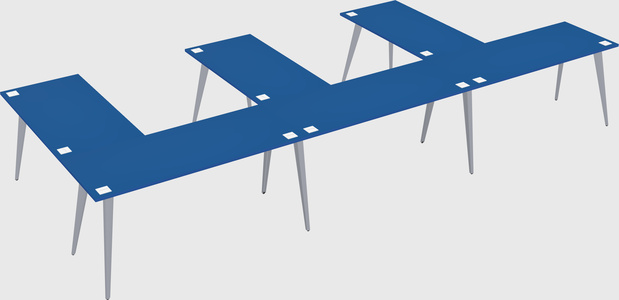 Modern l-shaped office desk