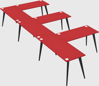 Modern l-shaped office desk