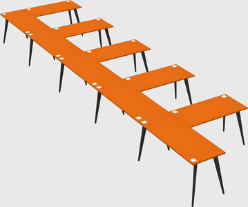 Modern l-shaped office desk