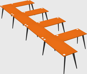 Modern l-shaped office desk