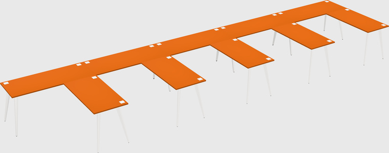 Modern l-shaped office desk