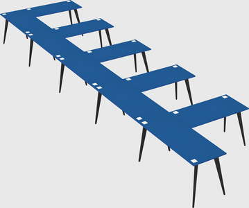 Modern l-shaped office desk