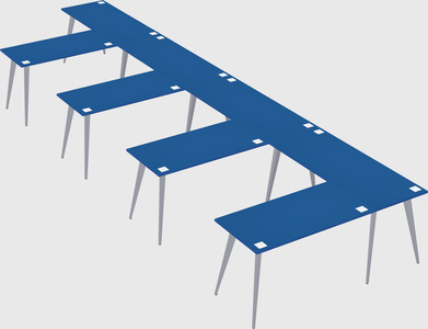 Modern l-shaped office desk