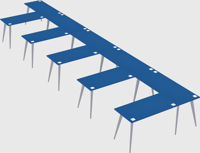 Modern l-shaped office desk