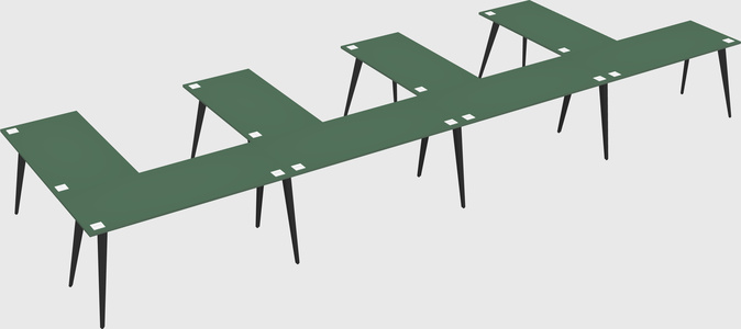 Modern l-shaped office desk