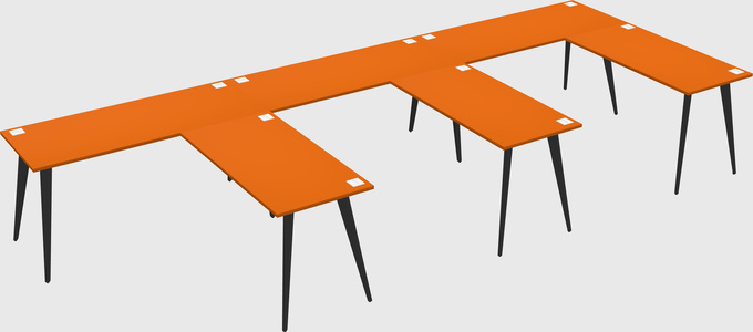 Modern l-shaped office desk
