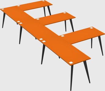 Modern l-shaped office desk