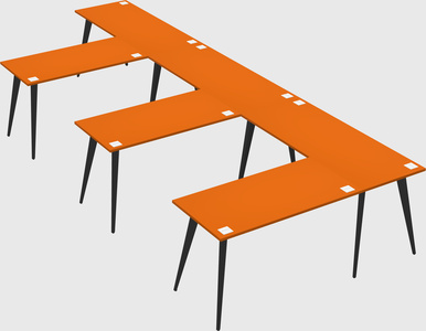 Modern l-shaped office desk