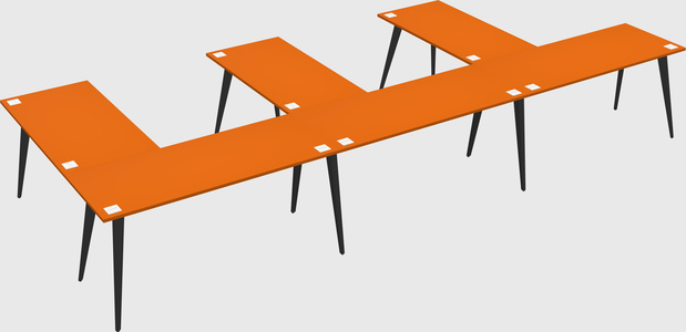Modern l-shaped office desk