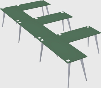 Modern l-shaped office desk