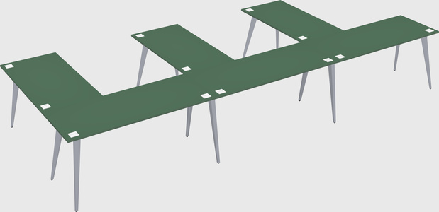 Modern l-shaped office desk