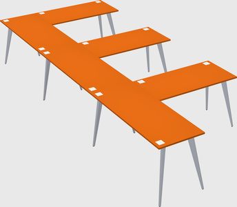 Modern l-shaped office desk