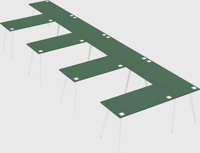 Modern l-shaped office desk