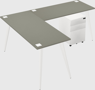Modern l-shaped office desk